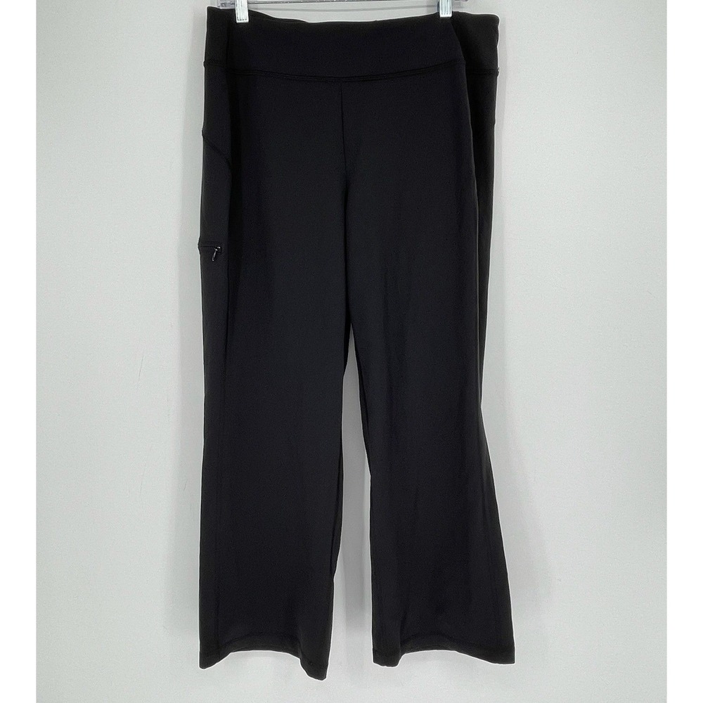 Duluth Trading Co Women's Black Stretch‎ Athletic Workout Yoga Pants Size L x 29
